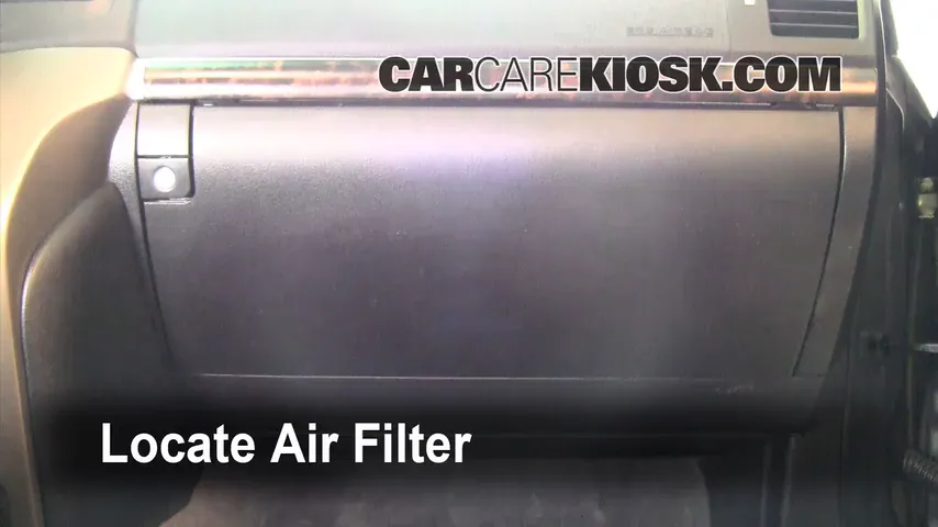 2008 Toyota Land Cruiser 5.7L V8 Filtre à air (intérieur) Changement